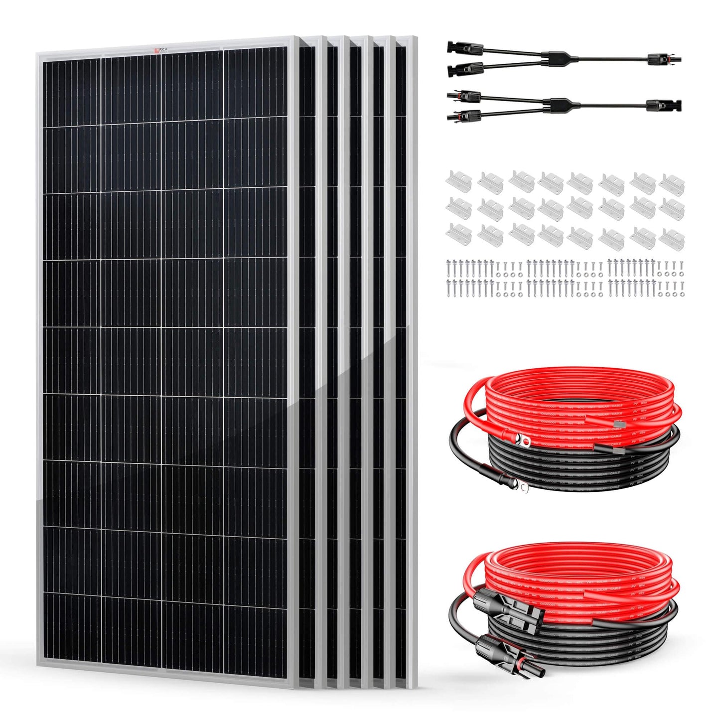 RICH SOLAR 1200 Watt Solar Kit Solar Kits RICH SOLAR Standard kit without controller & fuse