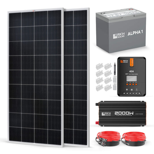 RICH SOLAR 12V 400W Complete Solar Kit