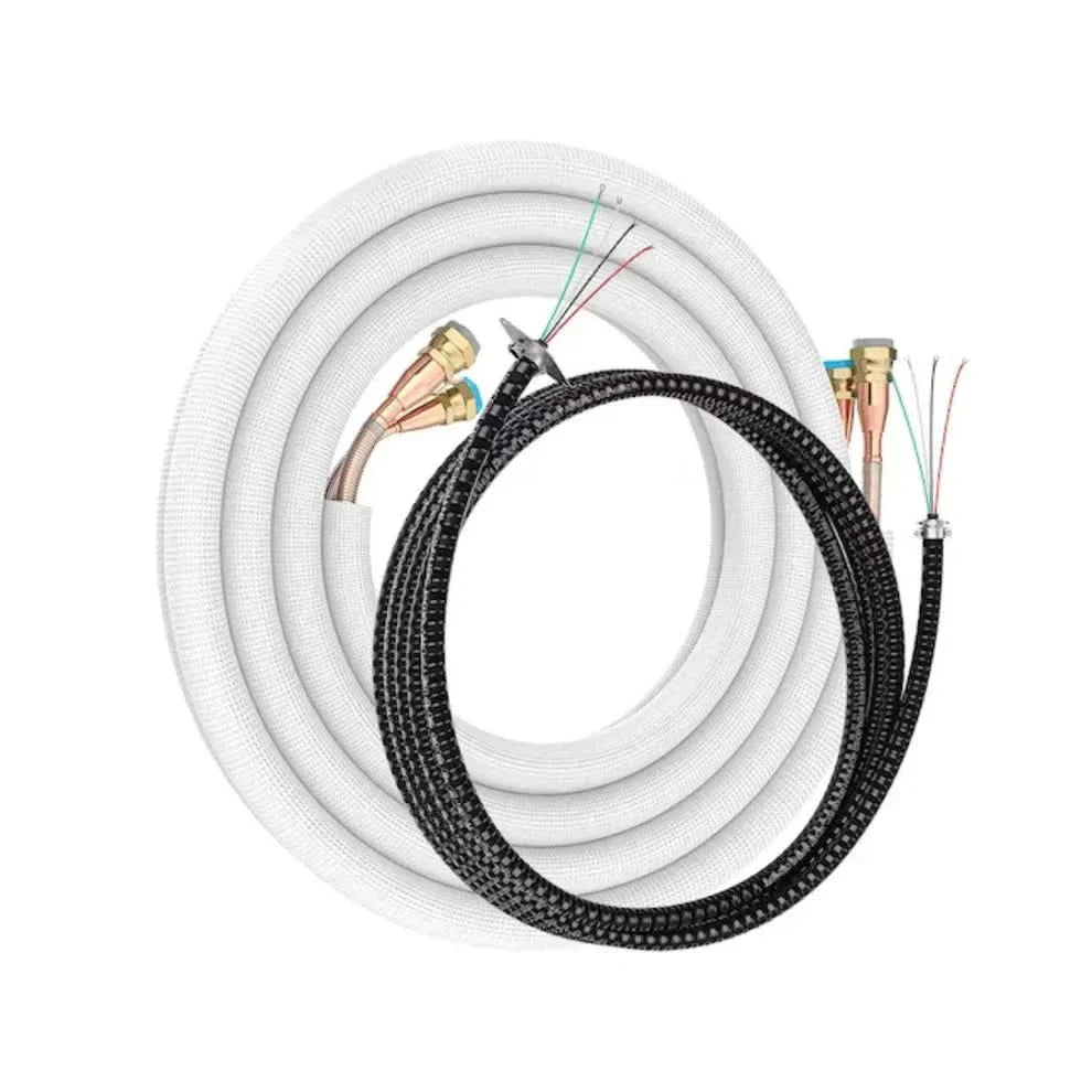 MRCOOL DIY 16ft pre-charged mini split line set R-454B for Gen 5 HVAC systems, no vacuum required, DIY air conditioner refrigerant tubing installation