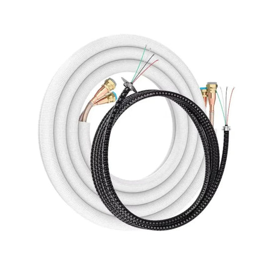 MRCOOL DIY 16ft pre-charged mini split line set R-454B for Gen 5 HVAC systems, no vacuum required, DIY air conditioner refrigerant tubing installation
