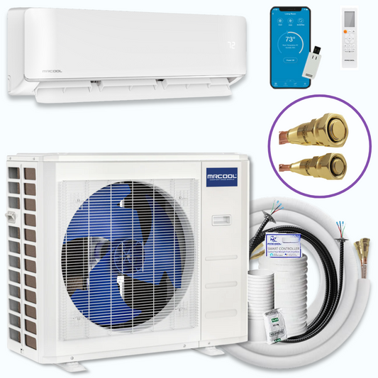 MRCOOL DIY Easy Pro 12K BTU 115V mini split system with 11.5 ft Quick Connect line set and R-454B refrigerant